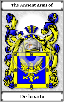 De la sota Family Crest Download (JPG)  Book Plated - 150 DPI